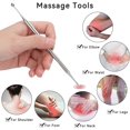 thumbnail image 2 of HAHADAXA Stylo d'Acupuncture, Double Tête en Acier Inoxydable Portable Outils de Réflexologie Faciale Outil de Massage des Doigts Stylo de Réflexologie pour Tissus Profonds, 2 of 7