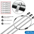 thumbnail image 2 of 304 Stainless Steel Zip Ties Self-locking Metal Zip Ties Q9S3, 2 of 8