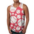 thumbnail image 1 of LSLJS Débardeurs de Baseball pour Hommes Été Décontractés Sans Manches T-Shirts Amusants Débardeurs Graphiques de Baseball, 1 of 4