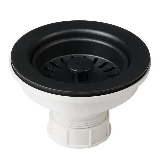 Kraus PST1-BL Kitchen Sink Basket Strainer, Black