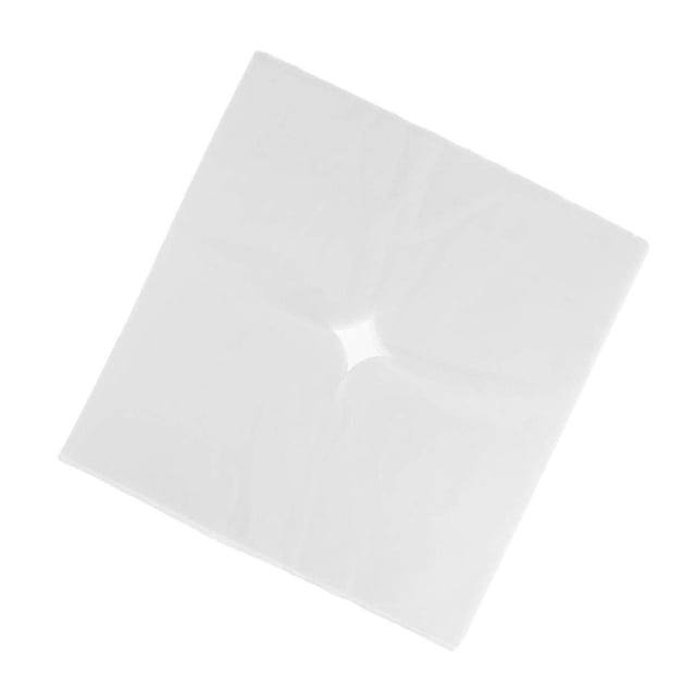 serony Disposable Non-woven Cloth Face Hole Table Cover Headrest Beauty Salon Accs White B