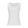thumbnail image 3 of Yuyuzo Camisoles pour Femmes Chandails Sans Manches Col Rond Hauts de Sortie Tricot Côtelé Coupe Ajustée T-Shirts Basiques, 3 of 5