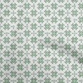 thumbnail image 1 of oneOone Tissu en Coton et Soie Vert Forêt pour Robe Tissu Imprimé au Mètre 42 Pouces de Large, 1 of 5