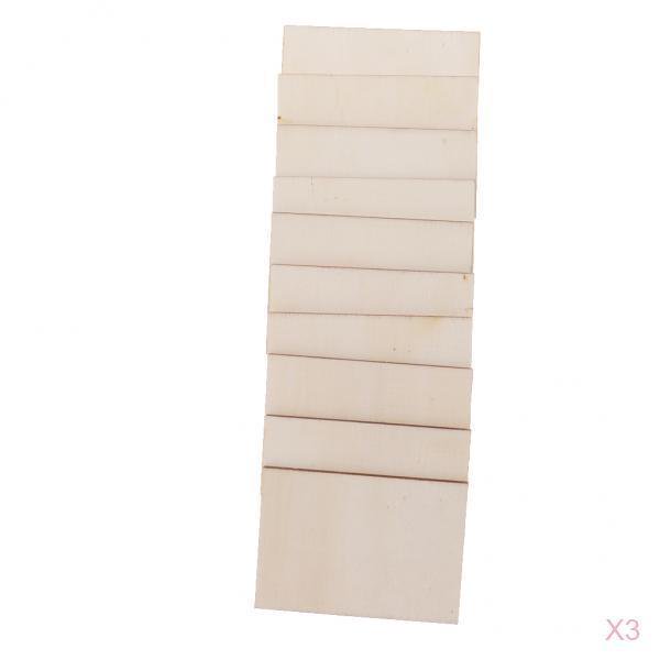 jifeng 30 Pieces Blank Boards Plywood Sheets For Crafts & Pyrography, DIY Woodburning -