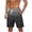 Black, variant on Cameland Plus Size Shorts Men, Gradient Color Striped Casual Shorts Drawstring Elastic Waist Athletic Five Pants Summer Beach Shorts