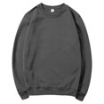 thumbnail image 1 of vdgthytj Men's Crewneck Sweatshirt Long Sleeve Basic Solid Color Shirts Fall Fleece Casual Loose Pullover Tops, 1 of 3