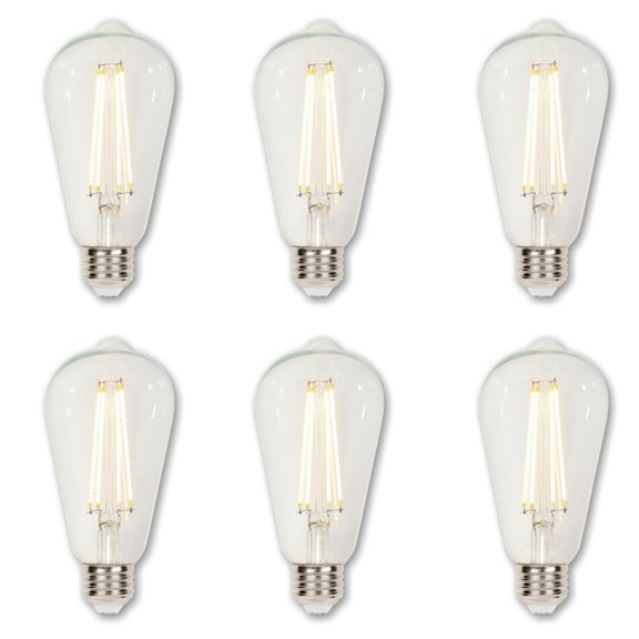Westinghouse Lighting Ampoules à Filament DEL ST20 6.5W à Intensité Variable (Paq. De 6)