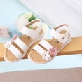 thumbnail image 1 of Rubber Sole Sandals,Flower Design Shoes,Adjustable Straps,Comfortable Outdoor Wear, 1 of 5