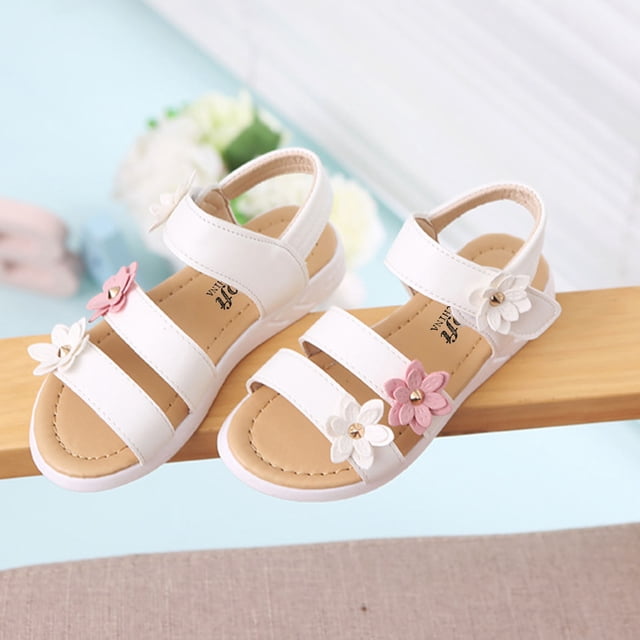 Rubber Sole Sandals,Flower Design Shoes,Adjustable Straps,Comfortable Outdoor Wear