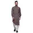 thumbnail image 1 of Atasi Kurta Traditionnel en Rayonne Imprimée à Col Mandarin pour Hommes Chemise Décontractée, 1 of 6