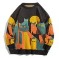 thumbnail image 1 of EGNMCR Chandail pour Homme Homme Tenue de Couple Mode Doux Manches Longues Col Rond Chandail Tricoté, 1 of 4