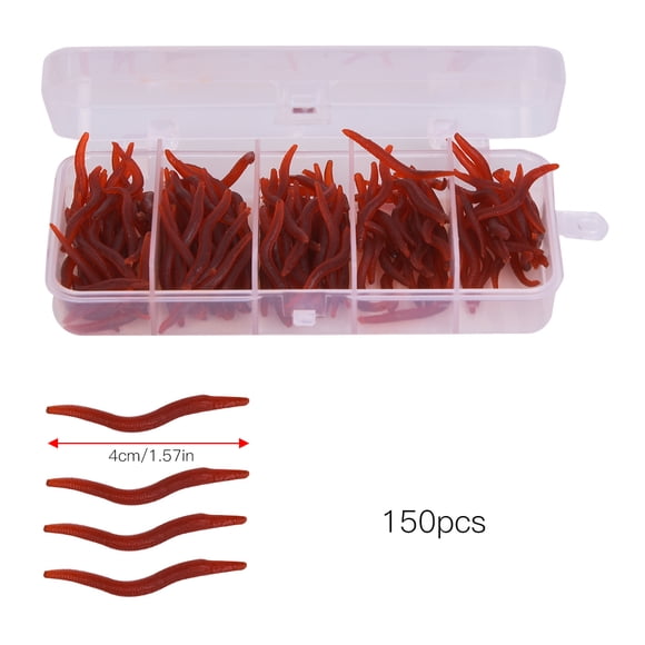 Fishing Lures, Soft 150PCS Lifelike Shape Design Fishing Soft Bait For Fish Tackle Accessory Red
