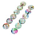 thumbnail image 3 of 20PCS 18MM DIY Time Glass Decals Creative DIY Glass Patches Round Shape Tree Glass Interface Stylish DIY Tree Pattern Glass Patches for DIY Crafts Making (Mixed Color), 3 of 7