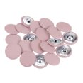 thumbnail image 1 of Unique Bargains 20pcs 44L Fabric Cloth Covered Button 28mm Round Metal Shank Sewing Buttons for Suits Dress Blouses, Pink, 1 of 5