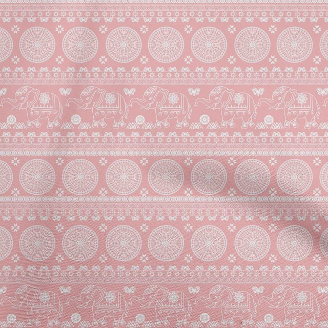 oneOone Polyester Spandex Peach Fabric Block Sewing Craft Projects Fabric Prints By Yard 56 Inch Wide-22