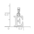 thumbnail image 3 of Diamond2Deal 14K White Gold Block Letter E Initial Pendant for Women, 3 of 6