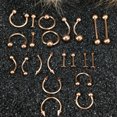 thumbnail image 3 of BodyJ4You 156PC Body Piercing Kit 14G 16G Rose Goldtone Belly Ring Tongue Tragus RANDOM Mix Jewelry, 3 of 6