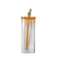 thumbnail image 1 of VogueV Lidded Glass Tumbler with Straw - Heat-Resistant Reusable Drinkware F, 1 of 8