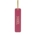 thumbnail image 1 of HOLIDAY TIME  5.15 IN,NOEL Christmas Tag, Burgundy Rectangular Hanging Ornament with Gold Foil Lettering & Gold Ribbon, Holiday Gift Tag, 1 of 5