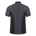 thumbnail image 4 of TiaoBug Unisex Chef Jacket Double Breasted Short Sleeve Chef Coat Hotel Restaurant Kitchen Work Wear Gray S, 4 of 5