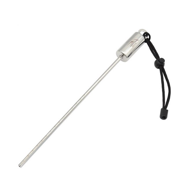 Transemion Keep Diving Steel Pointer Rod Noise Underwater Tickle Rattle Dive Stick Bottle Knocker Probe Hand Lanyard Tool Kids Black 1Set