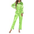 thumbnail image 1 of Qertyioot Femmes Décontracté en Vrac Solide Col Rond Pantalon à Manches Longues Home Set Summer Épargne, 1 of 6