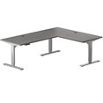 thumbnail image 1 of Progressive Desk L Shaped Standing Desk 78"x48", Corner 3 Stage Height Adjustable Electric Executive Desk - Grey Oak, Grey Frame, 1 of 5