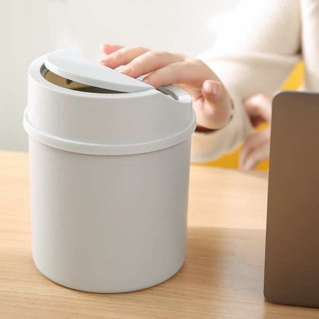 Kitchen Cleaning Supplies Mini Covered Can for Desktops and Small Spaces Compact Kitchen Living Room Waste with Flip Lid Convenient Mini Buckets for Organizing