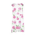 thumbnail image 5 of PMVFHDE Robe Florale Printemps Été pour Filles / Col Rond Sans Manches Tenue Décontractée / Tenue Légère pour Fête pour Tout-Petits à Préadolescents Rose,13-14, 5 of 5