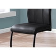 thumbnail image 2 of Monarch Specialties Dining Chair, Set Of 2, Side, Upholstered, Kitchen, Dining Room, Pu Leather Look, Metal, Black, Contemporary, Modern, 2 of 4