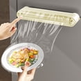 thumbnail image 1 of Refillable Plastic Wrap Dispenser with Cutter | Aluminum Foil & Baking Paper Dispenser | Magnetic Base for Fridge or Countertop | White, Gray, Beige, 1 of 8