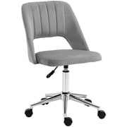 Vinsetto Armless Office Chair Swivel Computer Desk Chair, Grey