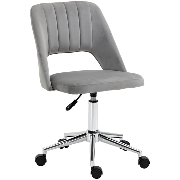 Vinsetto Armless Office Chair Swivel Computer Desk Chair, Grey