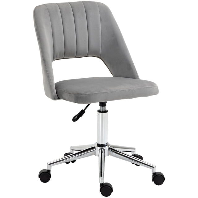 Vinsetto Armless Office Chair Swivel Computer Desk Chair, Grey