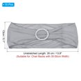 thumbnail image 2 of Unique Bargains 14'x5' Stretch Chair Sashes Bows Chair Bands Sashes with Buckle Slider Light Gray 10 Pack, 2 of 5