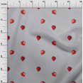 thumbnail image 1 of oneOone Georgette Viscose Fabric Strawberry Fruit Print Sewing Fabric BTY 42 Inch Wide, 1 of 4