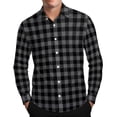 thumbnail image 2 of Timdgard Button down Shirts for Men Fall Plaid Lapel V Neck Long Sleeve Shirts Work Casual Tops, 2 of 8