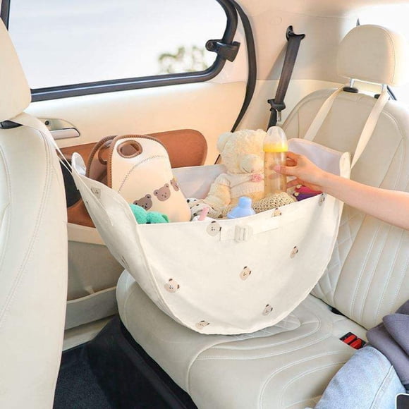 YAOMOBB Organisateur de Articles pour Bébé à Double Poignée Rangement Intérieur de Voiture Grande Capacité avec Motif de Dessin Animé Design Pliable pour Usage Multifonctionnel Organisateur en Tissu Doux pour Essentiels de Maman