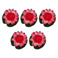 thumbnail image 4 of Wweixi 5pcs/set Artificial Lotus Realistic Appearance Easy To Clean Long-lasting peach red 5Set, 4 of 6