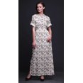 thumbnail image 2 of Bimba Robe Kimono Imprimée Feuilles de Rayonne & Magnolia Manches Longues Maxi Fendue d'Été - Grande, 2 of 6