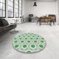 thumbnail image 3 of Ahgly Tapis Rectangulaire d'Intérieur à Motifs Verts, 5 Pieds x 7 Pieds, 3 of 6