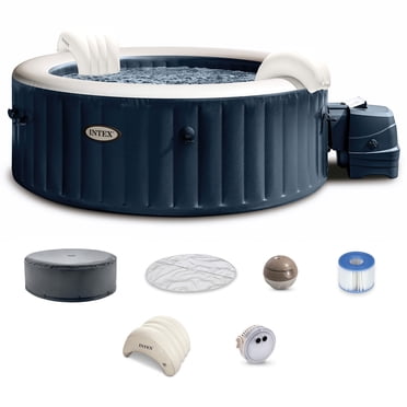 Intex 28429EP PureSpa Plus Spa Gonflable Rond Portable à Jets à Bulles