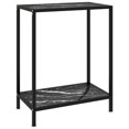 thumbnail image 1 of vidaXL Console Table Black 60x35x75 cm Tempered Glass, 1 of 4