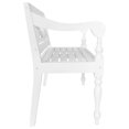 thumbnail image 2 of vidaXL Batavia Bench 98 cm Solid Mahogany Wood White, 2 of 4
