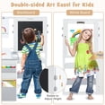 thumbnail image 3 of OLAKIDS 3 in 1 Kids Art Table and Chair Set, Toddler Craft and Play Wood Activity Desk with Double-Sided Easel Blackboard Whiteboard, Paper Roll for Writing, Children Furniture for Daycare Nursery, 3 of 9