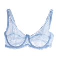 thumbnail image 1 of Soutien-gorge en Dentelle Florale pour Femmes à Col en V, Bretelles Ajustables, à Armatures, Aguichant, 1 of 9