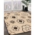 thumbnail image 3 of Ahgly Company Tapis Rond Lavable en Machine Intérieur Transitionnel Brun Cuivré, 8 Pieds Rond, 3 of 7