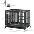 thumbnail image 3 of PawHut Cage pour Chien en Acier Robuste de 41 Pouces, Chenil Cage pour Animal, Noir, 3 of 10