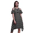 thumbnail image 1 of Bimba Robe d'Été Tunique à Épaules Dénudées Style Chic pour Femmes avec Imprimé Bloc -XXX-Large, 1 of 6