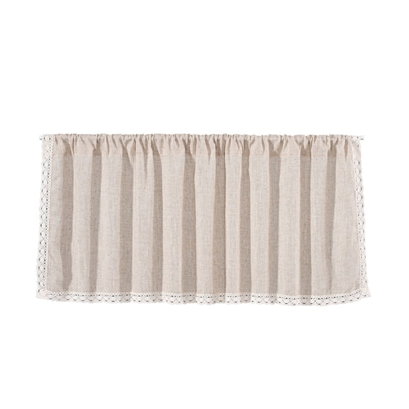 Valances for Windows Valance Curtains for Kitchen - Window Light Blocking Short Rod Pocket Curtain Panels for Small Window Bathroom Basement Window Curtain Panels